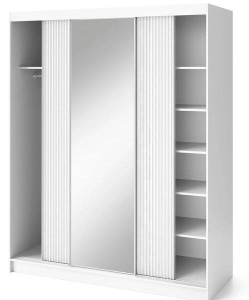 Zrcadlová skříň s posuvnými dveřmi 180 cm SELIORA - bílá