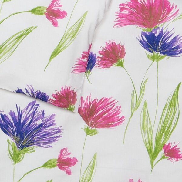 Povlečení KLASIK DESIGN asters bílopestrá 140 x 200/70 x 90 cm