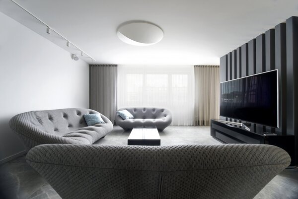 Axolight Nelly, designové svítidlo z bílého textilu, 3x70W, průměr 100cm