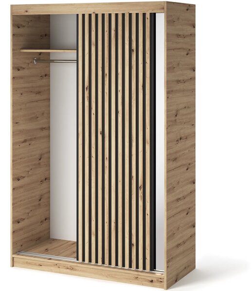 Šatní skříň s posuvnými dveřmi 120 cm ZORIANA - dub artisan