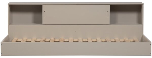 -25 % Dny MOMENTI– WOOOD Šedobéžová dřevěná postel Carter 90 x 200 cm