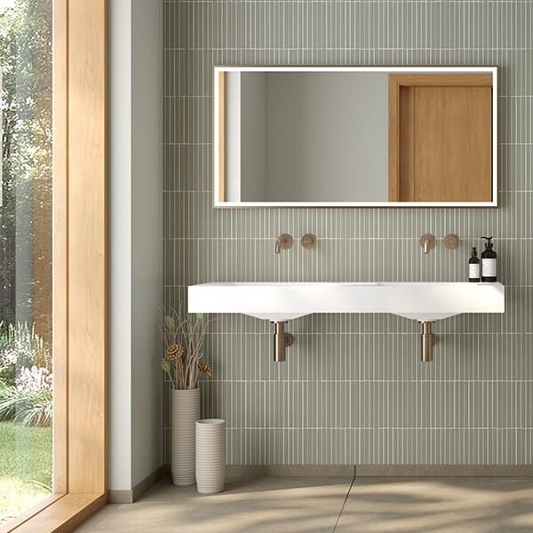 Oltens Stila umyvadlo 120x45 cm obdélníkový klasický-dvojitý bílá lesk 40004000