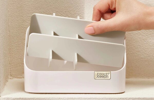 Joseph Joseph Krémově bílý plastový kosmetický organizér Viva 18 cm
