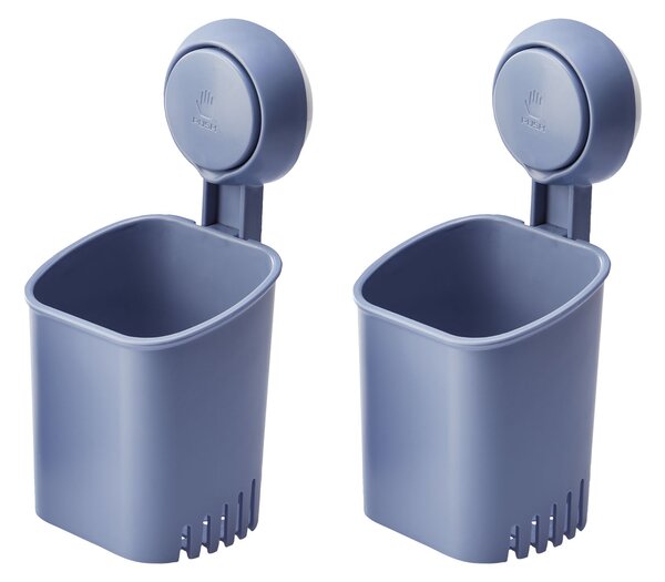 LIVARNO home Držák na mýdlo / Kelímek / Sada háčků, 2dílná (kelímek modrá) (100359590003)