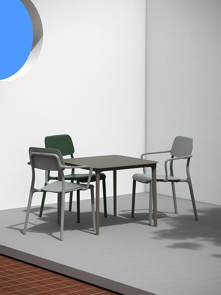 Prosperplast Zahradní jídelní stůl RIMOS 77,5x77,5x74,5 cm šedý