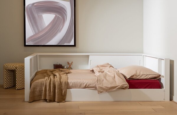 -25 % Dny MOMENTI– WOOOD Bílá dřevěná postel Carter 90 x 200 cm