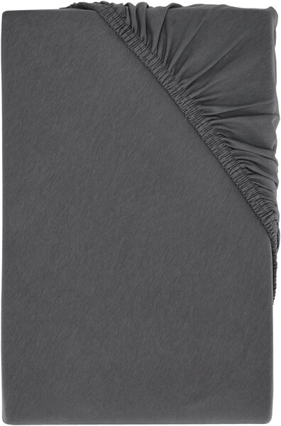Livarno home Žerzejové napínací prostěradlo, 140–160 x 200 cm (šedá) (100392641003)