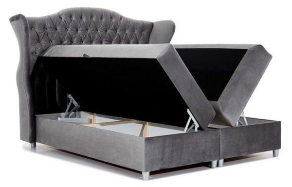 Luxusní boxspringová postel 160x200 RIANA - zelená + topper ZDARMA