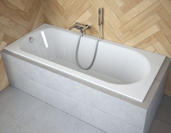 Besco Akrylátová obdélníková vana Intrica Slim 150x75 (160x75, 170x75) Barva: Bílá, Rozměry (cm): 150x75