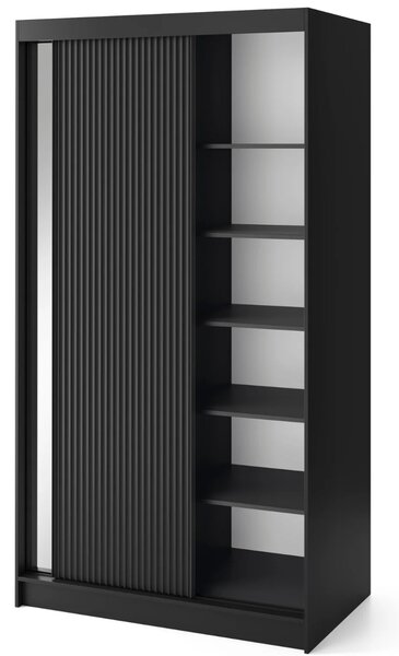 Zrcadlová skříň s posuvnými dveřmi 120 cm CALYPTRA - černá