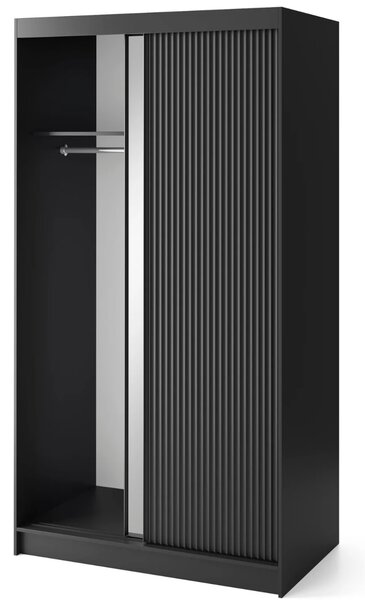 Zrcadlová skříň s posuvnými dveřmi 120 cm CALYPTRA - černá