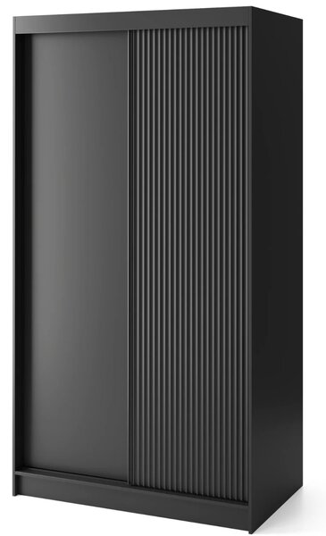 Šatní skříň s posuvnými dveřmi 120 cm CALYPTRA - černá