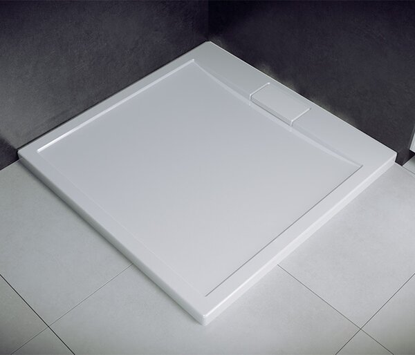 Besco Čtvercová sprchová akrylátová vanička AXIM SQ 80x80 (90x90) UltraSlim Rozměry (cm): 80x80
