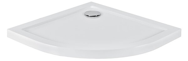 Besco Čtvrtkruhová akrylátová sprchová vanička ARON HR 80x80 (90x90) Slimline Rozměry (cm): 80x80