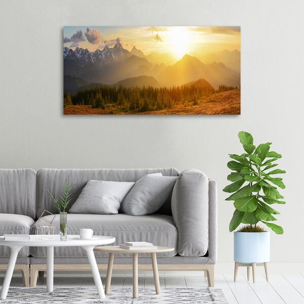 Foto obraz canvas Západ slunce hory oc-84116149