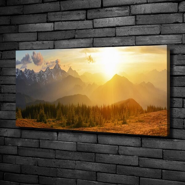 Foto obraz canvas Západ slunce hory oc-84116149