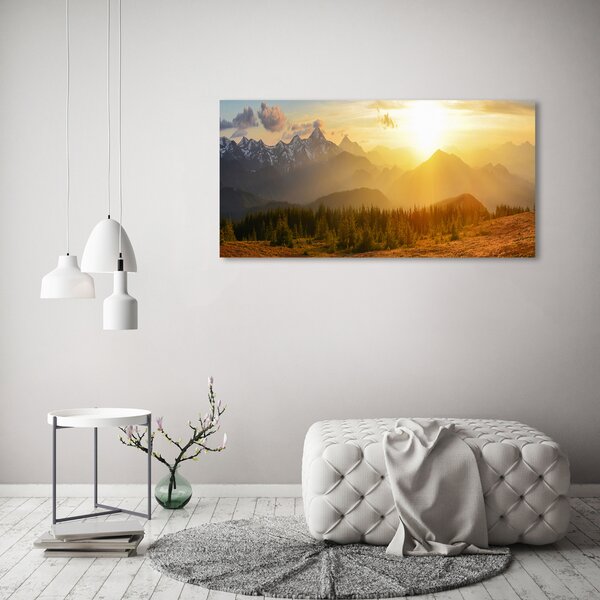 Foto obraz canvas Západ slunce hory oc-84116149