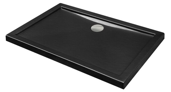 Besco Obdélníková sprchová akrylátová vanička ALPINA NEW SE R 100x80 (120x80, 120x90) B SlimLine Stone Effect Rozměry (cm): 100x80