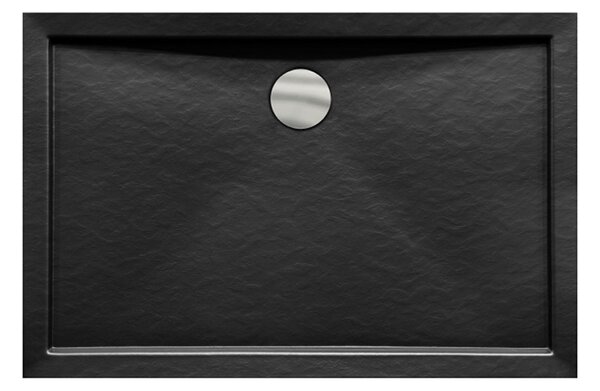 Besco Obdélníková sprchová akrylátová vanička ALPINA NEW SE R 100x80 (120x80, 120x90) B SlimLine Stone Effect Rozměry (cm): 100x80
