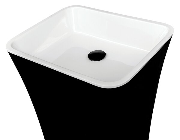 Besco Volně stojící umyvadlo z litého mramoru Assos BW UM VS 52x41x85 cm