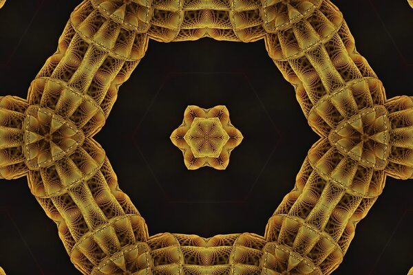 Tapeta zajímavá zlatá Mandala