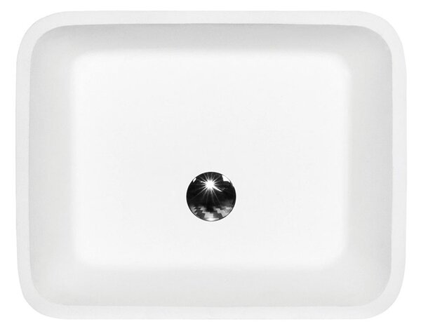 Besco Deskové umyvadlo z litého mramoru Assos Glam G UM D 52x41x15 cm