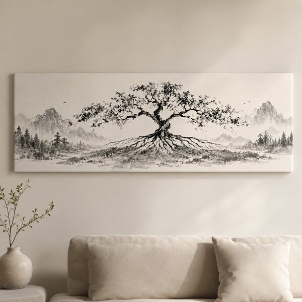 Obraz na plátně - Strom života Dech dávné země FeelHappy.cz Velikost obrazu (šířka x výška): 60 x 20 cm