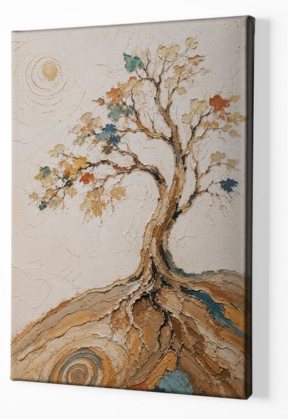 Obraz na plátně - Strom života Paměť země FeelHappy.cz Velikost obrazu (šířka x výška): 30 x 40 cm