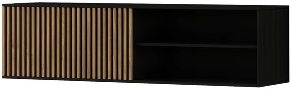 Závěsný televizní stolek PHAEDRA - černý / dub artisan