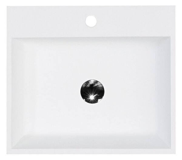 Besco Deskové umyvadlo z litého mramoru Vera UM D-OPB 50x42x15 cm, s otvorem pro baterii