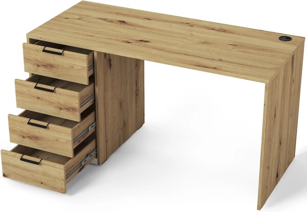 Psací stůl se šuplíky ICARION - dub artisan