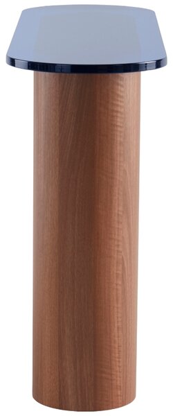Jotex Modrý toaletní stolek LIVI 120 x 35 cm s ořechovou podnoží