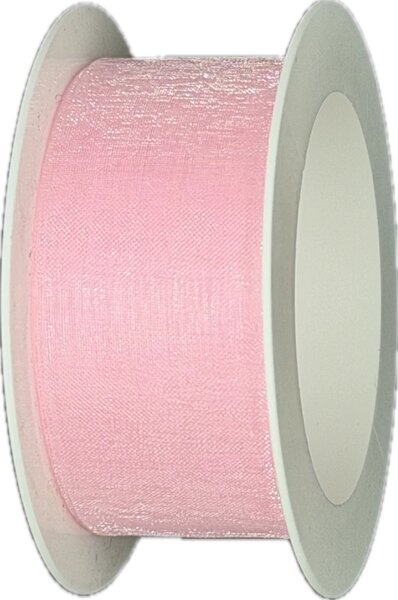 Stuha organzová Organdy Blush Pink růžová 25mm x 5m (4,-Kč/m)