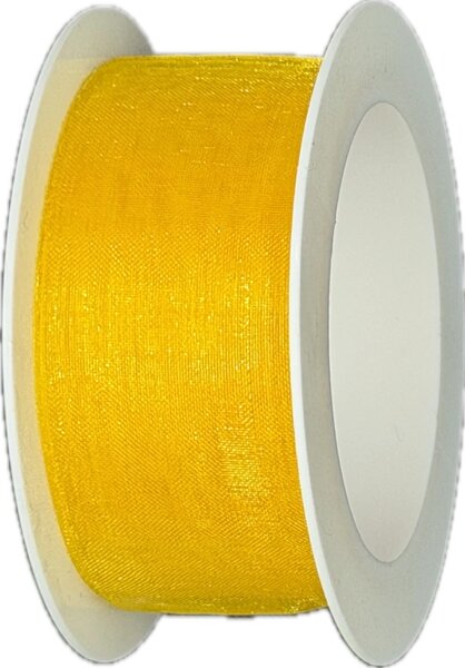 Stuha organzová ORGANDY Golden Yellow žlutá 25mm x 5m (4,-Kč/m)