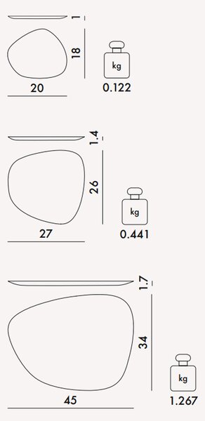 Kartell designové podnosy Namasté