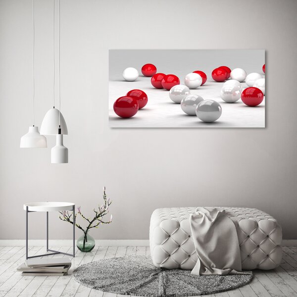 Foto obraz canvas Červenobílé koule oc-84683831