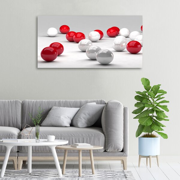 Foto obraz canvas Červenobílé koule oc-84683831