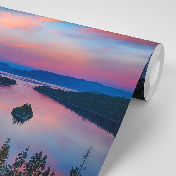 Fototapeta jezero při západu slunce
