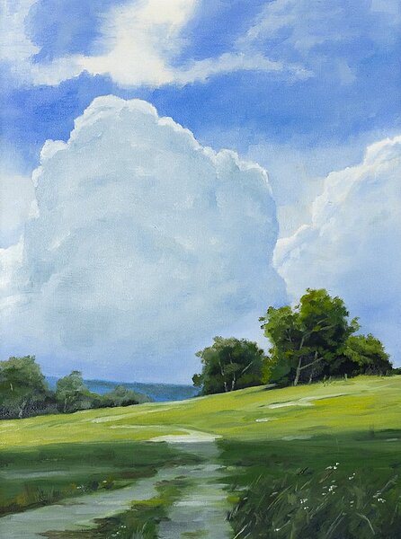 Ručně malovaný obraz od Igor Makeev - "Summer Cloud", rozměr: 30 x 40 cm