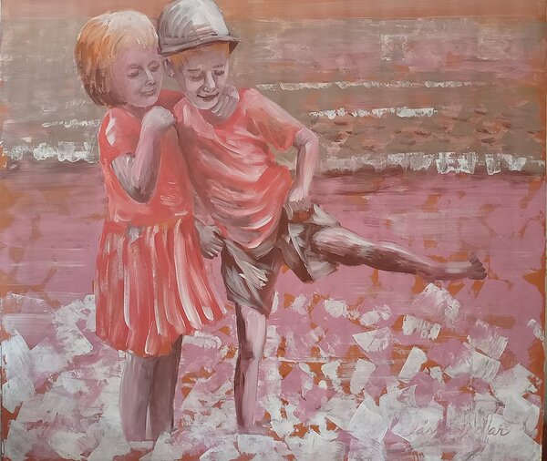 Ručně malovaný obraz od Josef Čermák - "Láska je dar", rozměr: 175 x 150 cm