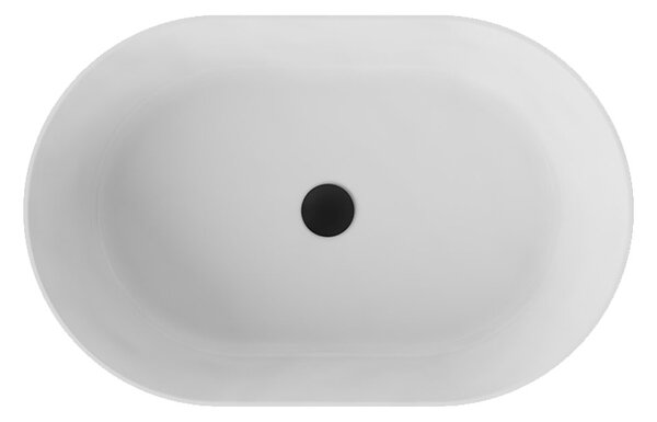 Besco Deskové umyvadlo z litého mramoru Lova BW Matt UM D 53x34 cm