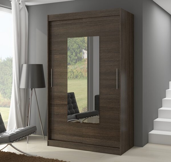 ADRK Šatní zrcadlová skříň posuvná Dorrigo CH 150, choco