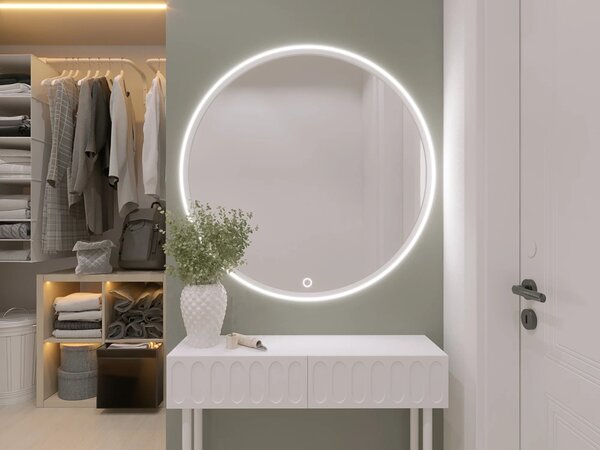Zrcadlo ONYX s LED osvětlením - bílé