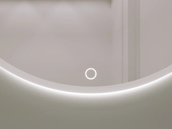 Kulaté zrcadlo ONYX s LED osvětlením - bílé