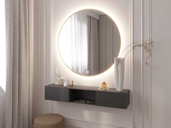 Zrcadlo SOL s LED osvětlením - zlaté