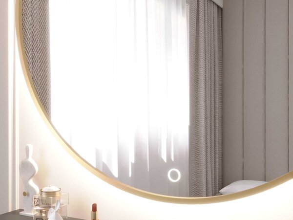 Zrcadlo SOL s LED osvětlením - zlaté