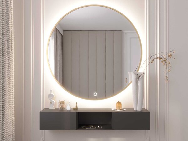 Zrcadlo SOL s LED osvětlením - zlaté