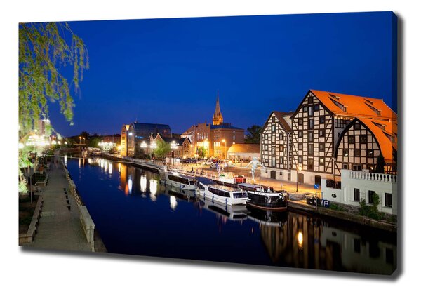 Moderní obraz canvas na rámu Noční Bydhošť oc-85031918