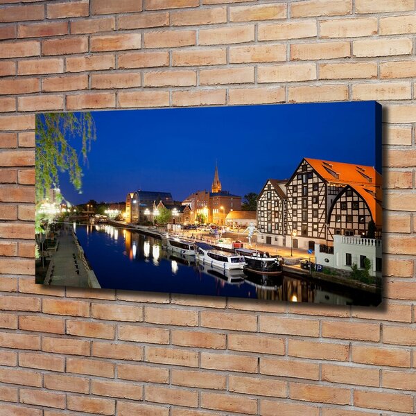 Moderní obraz canvas na rámu Noční Bydhošť oc-85031918