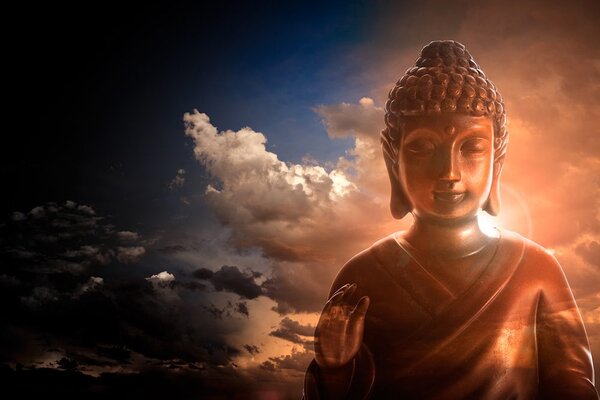 Tapeta Budha mezi oblaky